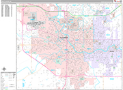 South Bend Wall Map Premium Style